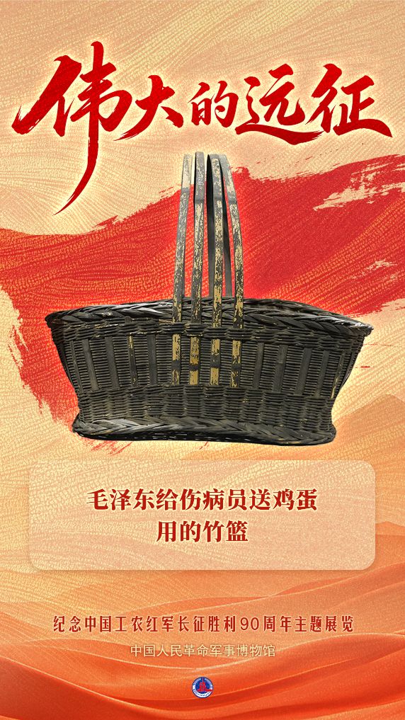 毛泽东给伤病员送鸡蛋用的竹篮